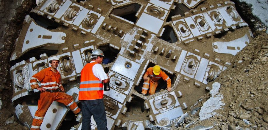 Turin,,Italy,-,June,4,,2010:,Tunnel,Boring,Machine,At