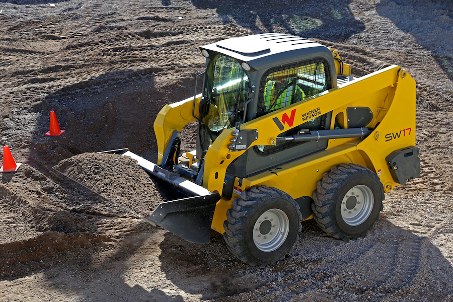 What's the secret to maneuvering wheeled skid steers?