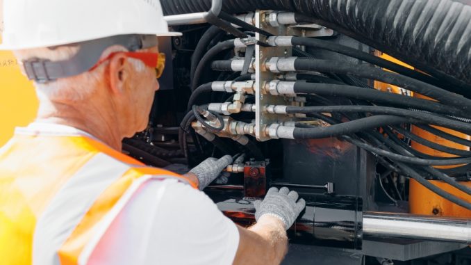 Protective sleeving helps prevent abrasion on hydraulic hoses in high movement zones. It also reduces the chance of small fluid leaks reaching operators by containing minor spray.