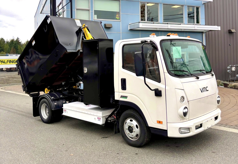 Hooklifts are used in urban road repair projects to quickly swap asphalt containers, debris bins, and material bodies on the same truck. This reduces downtime, supports faster lane reopening, and helps crews work efficiently in tight city spaces. Photo Credit: Falcon Equipment