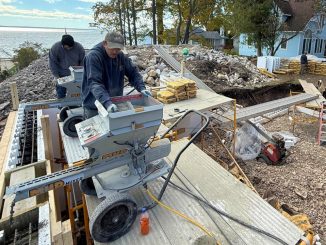 On-site concrete production allows contractors to mix only what they need, reducing leftover material and eliminating disposal and washout costs. This approach is increasingly used on small pours where ready-mix minimums make projects expensive. Photo Credit: MudMixer