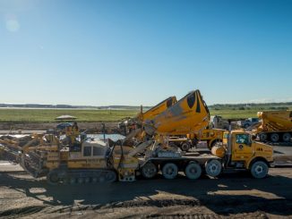 Concrete segregation most often occurs during transport and discharge, not during placement. Poor handling can lead to strength variability and surface defects across paved sections. Photo Credit: Maxon Industries