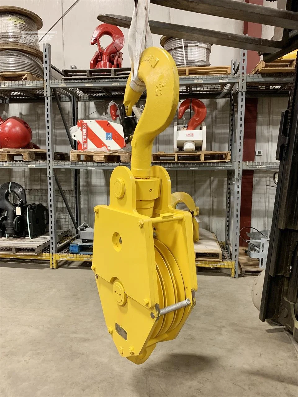 Hooks secure loads during lifting operations and must be inspected regularly for wear or deformation. Properly maintained hooks prevent dropped loads and improve job site safety. Photo Credit: Empire Crane Company