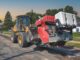 Road reclaim and milling equipment on a street job